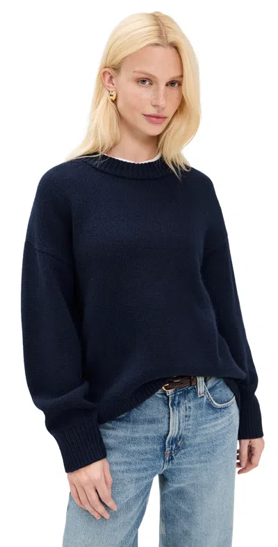 Sold Out Nyc The Cashmere Signature Crew In Navy Navy In Blue