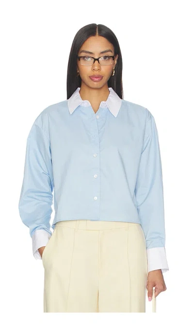 Sold Out Nyc The Cropped Everything Shirt In Blue