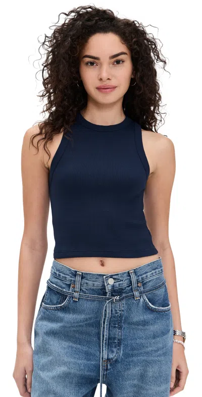 Sold Out Nyc The Cropped Not So Basic Tank Navy
