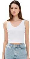 Sold Out Nyc The Cropped Scoop It Up Tank In White White In White