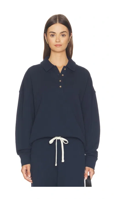 Sold Out Nyc The French Terry Polo Sweater In Blue