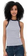Sold Out Nyc The Not So Basic Tank Navy Stripe In Navy Stripe