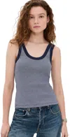 Sold Out Nyc The Scoop It Up Tank Navy Micro Stripe In Navy Micro Stripe