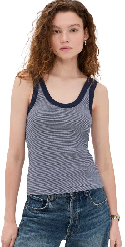 Sold Out Nyc The Scoop It Up Tank Navy Micro Stripe