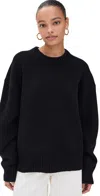 Sold Out Nyc The Cashmere Signature Crew Sweater In Black In Black