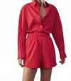Sold Out Nyc Everything Button Down Shirt In Cherry In Red