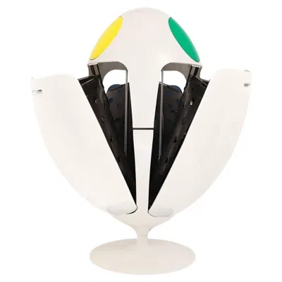 Pre-owned Soldi Design Ovetto Abs Collection White Customized Recycling And Waste Bin By