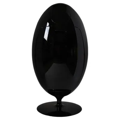 Pre-owned Soldi Design Ovetto Gala Collection Black Recycling And Waste Bin By