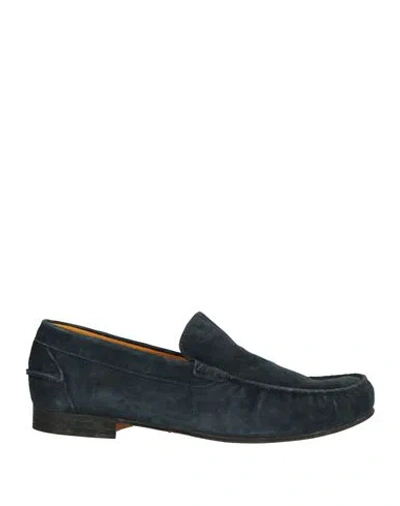 Soldini Man Loafers Navy Size 9 Leather