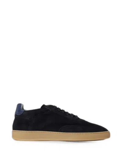 Soldini80 Man Sneakers Navy Size 9 Leather In Brown