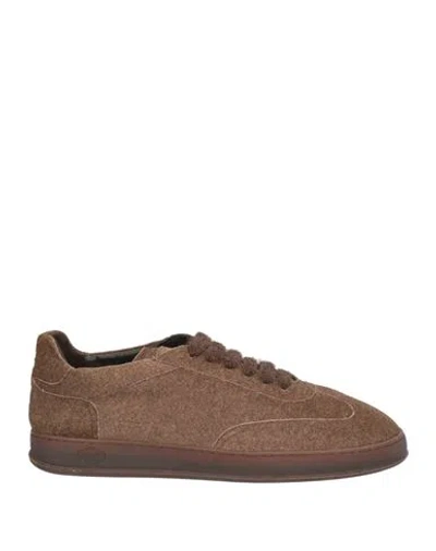 Soldini80 Man Sneakers Khaki Size 9 Textile Fibers In Brown
