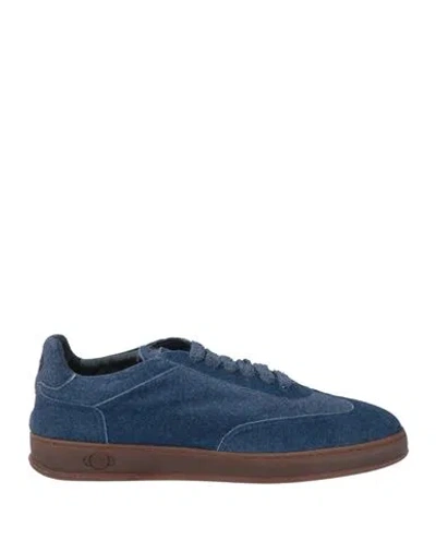 Soldini80 Man Sneakers Midnight Blue Size 8 Textile Fibers