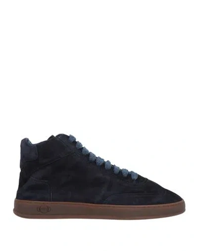 Soldini80 Man Sneakers Navy Size 9 Leather In Multi