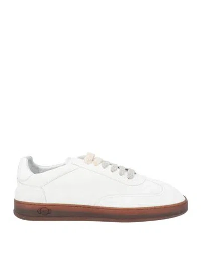 Soldini80 Man Sneakers Off White Size 8 Leather
