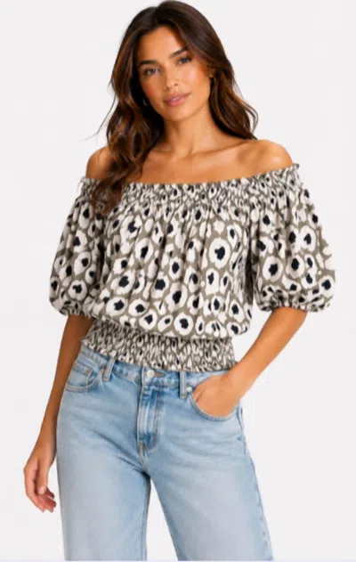 Sole Aloha Print Top In Leopard In Beige