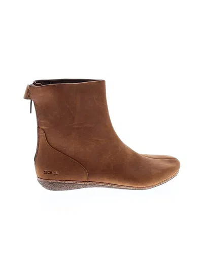 Pre-owned Sole Ankle Boots In Brown