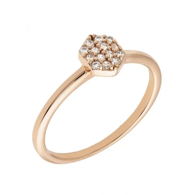 Sole Du Soleil Daffodil Collection Women's 18k Rg Plated Stackable Fashion Ring Size 5 In Rose Gold-tone