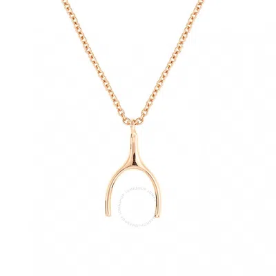Sole Du Soleil Daffodil Collection Women's 18k Rg Plated Wishbone Fashion Necklace In Gold
