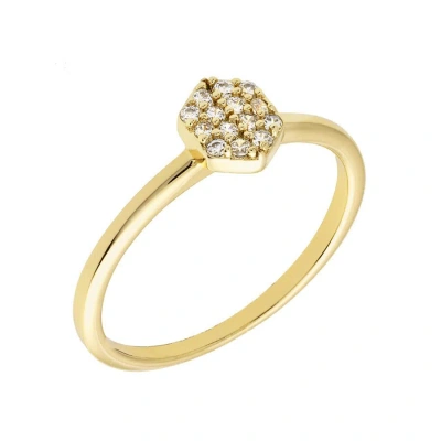 Sole Du Soleil Daffodil Collection Women's 18k Yg Plated Stackable Fashion Ring Size 5 In Gold