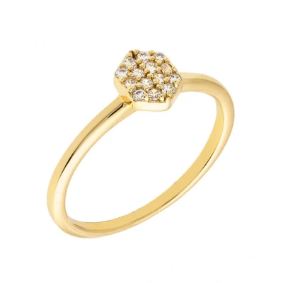 Sole Du Soleil Daffodil Collection Women's 18k Yg Plated Stackable Fashion Ring Size 7 In Yellow