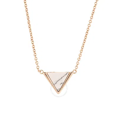 Sole Du Soleil Lupine Collection Women's 18k Rg Plated Marble Triangle Fashion Necklace In Gold