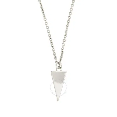 Sole Du Soleil Lupine Collection Women's 18k Wg Plated Solid Triangle Fashion Necklace In White