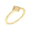SOLE DU SOLEIL SOLE DU SOLEIL LUPINE COLLECTION WOMEN'S 18K YG PLATED STACKABLE PYRAMID FASHION RING SIZE 6