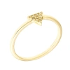 SOLE DU SOLEIL SOLE DU SOLEIL LUPINE COLLECTION WOMEN'S 18K YG PLATED STACKABLE TRIANGLE FASHION RING SIZE 6