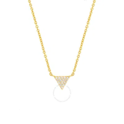 Sole Du Soleil Lupine Collection Women's 18k Yg Plated Triangle Fashion Necklace In Gold-tone