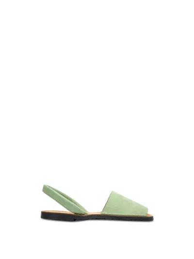 Sole Macaw Nubuck Menorcan Sandals In Green