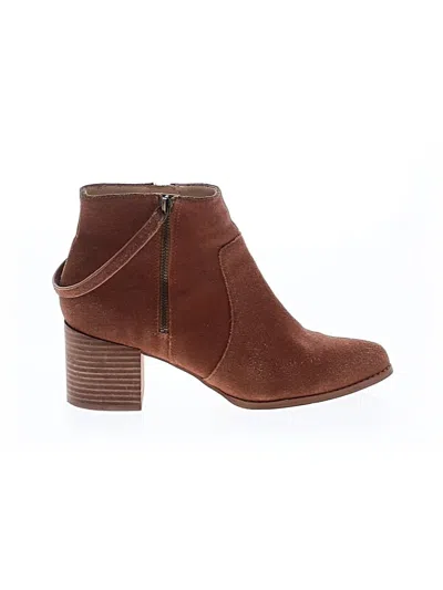 Pre-owned Sole Society Ankle Boots In Brown