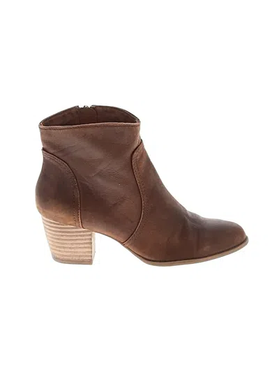Pre-owned Sole Society Ankle Boots In Brown