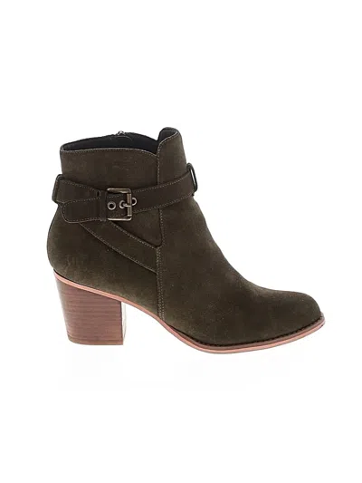 Pre-owned Sole Society Ankle Boots In Green