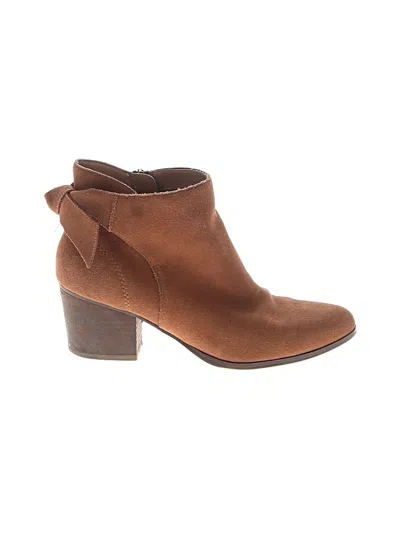 Pre-owned Sole Society Ankle Boots In Tan