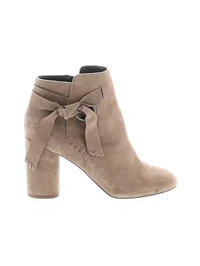 Pre-owned Sole Society Ankle Boots In Tan
