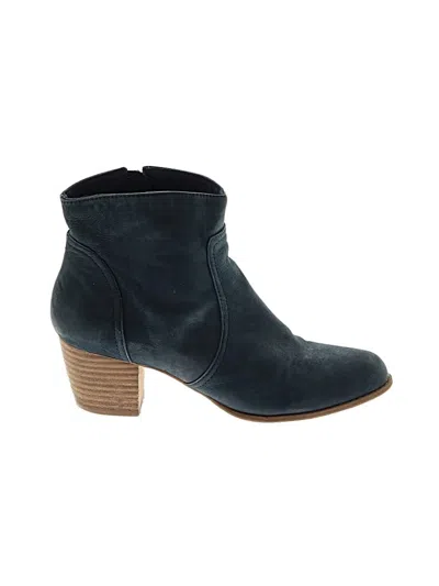 Pre-owned Sole Society Ankle Boots In Teal