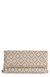 Sole Society Lisbeth Weave Foldover Clutch In Gray