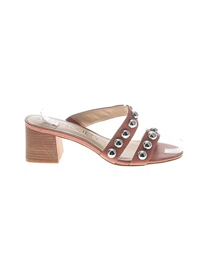 Pre-owned Sole Society Sandals In Brown