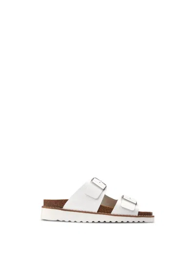 Sole Womens Gerti Footbed Sandals In White