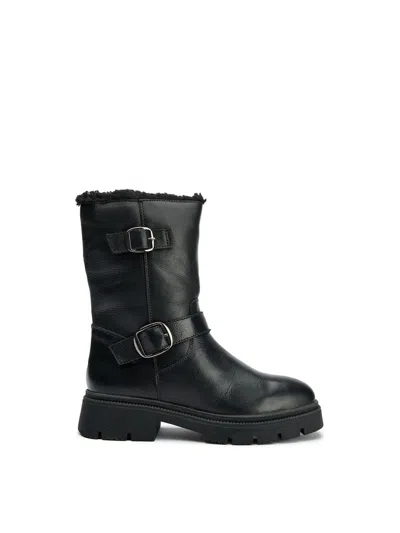Sole Womens Gru Biker Boots In Black