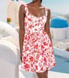 Soléa Holly Floral Mini Dress In Red