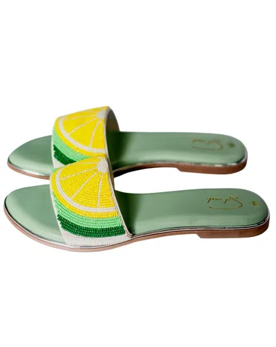Sol’eart Women Lemon Zest Sandal In Green/yellow In Multi