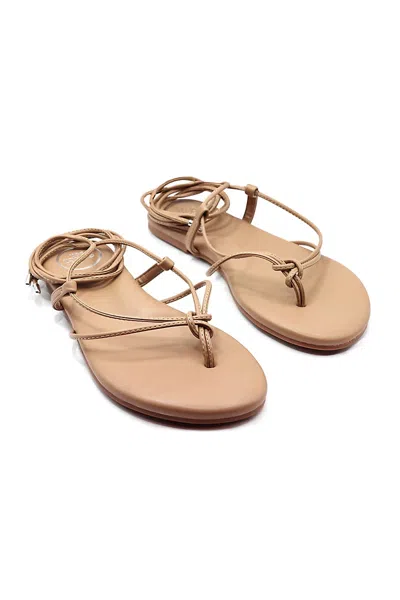 Solei Sea Angie Wrap Sandals In Beige