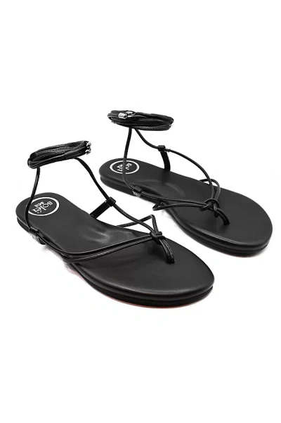 Solei Sea Angie Wrap Sandals In Black