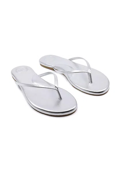 Solei Sea Indie Flip-flop Sandals In Silver