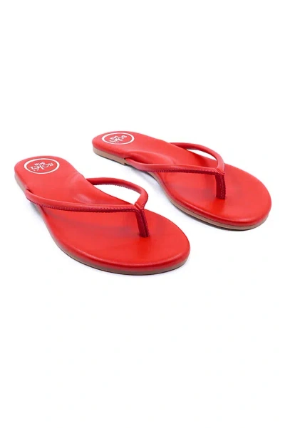 Solei Sea Vivie Thong Sandals In Red