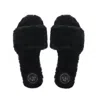 Solei Sea Women's Averie Faux Fur Slipper In Blk In Multi