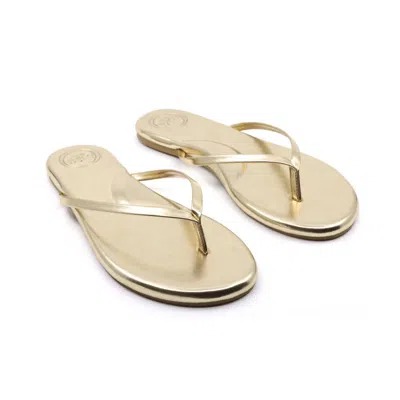 Solei Sea Indie Flip-flop Sandals In Gold