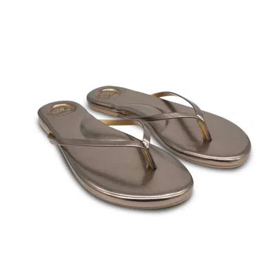 Solei Sea Women's Indie Sandal In Metallic Pewter In Brown