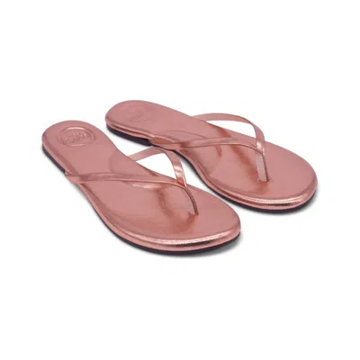 Solei Sea Women's Indie Sandals In Metallic Rose Gold In Multi